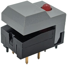 Load image into Gallery viewer, Illuminated Push Button - Grey Cover - Red LED