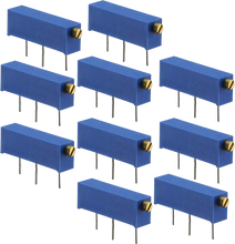 Load image into Gallery viewer, 10 Pack Multiturn Potentiometers 15 Turn - 1K Ohm (Rectangular)