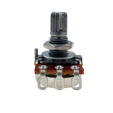 Load image into Gallery viewer, 10 Pack 10K, 1/8W Panel Mount Rotary Potentiometer , 16mm 3-Pin Metal Shaft