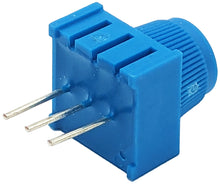 Load image into Gallery viewer, 100K Ohm Cermet Potentiometer, Single Turn with Knob, 0.1" Pin Spacing for Breadboards