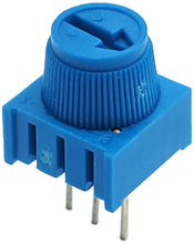 Load image into Gallery viewer, 500K Ohm Cermet Potentiometer, Single Turn with Knob, 0.1" Pin Spacing for Breadboards
