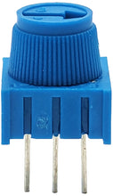 Load image into Gallery viewer, 50K Ohm Cermet Potentiometer, Single Turn with Knob, 0.1" Pin Spacing for Breadboards