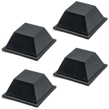 Load image into Gallery viewer, 3M 4 Pack 0.5-inch Tapered Square Bumpon Bumpers, 0.23-inch Height (Black)