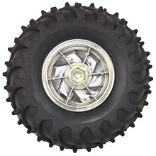 Load image into Gallery viewer, Dagu 120mm Spiked Rubber Wheel for RC / Robotics, 60mm Width, 4mm Axle (RS003CS)
