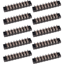 Load image into Gallery viewer, 10 Pack Dual Row Terminal Barrier Strips, 8 Positions with 16 Screws Each
