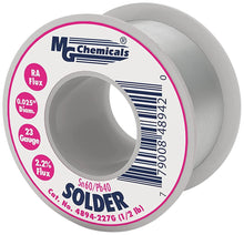Load image into Gallery viewer, MG Chemicals 60/40 Rosin Core Leaded Solder, 0.025" Diameter (23 Gauge), 1/2 lbs Spool (4894-227G)