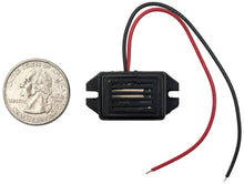 Load image into Gallery viewer, 85db Buzzer 8-16V DC, Solid State, with Wire Leads, 1.31" x 0.70" x 0.60"