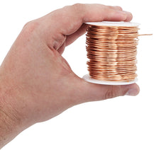 Load image into Gallery viewer, 126 Feet 16 Gauge Soft Bare Copper Crafting Wire (1 Pound Spool)