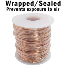 Load image into Gallery viewer, 126 Feet 16 Gauge Soft Bare Copper Crafting Wire (1 Pound Spool)