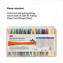 Load image into Gallery viewer, 3M Heat Shrink Tubing Color Assortment Kit, 3/32" to 1/2" Single Wall (Thin) Polyolefin (FP-301)