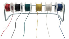 Load image into Gallery viewer, 24 Gauge Hook-Up Wire Kit, Stranded Tinned Copper Wire, Six 25 Foot Spools with Metal Spool Holder
