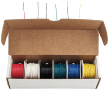 Load image into Gallery viewer, Stranded 26 Gauge Hook Up Wire Kit - Includes 6 Different Color 25 Foot Spools, Tinned Copper, PVC Insulated