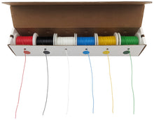 Load image into Gallery viewer, Stranded 26 Gauge Hook Up Wire Kit - Includes 6 Different Color 100 Foot Spools, Tinned Copper, PVC Insulated
