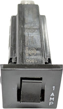 Load image into Gallery viewer, 1A Thermal Circuit Breaker, 1 Pole, 250V AC / 32V DC, Snap-in Panel Mount with Push to Reset Actuator (W28-XQ1A-1)