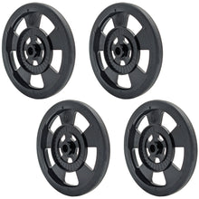 Load image into Gallery viewer, 4 Pack 69mm Robotics Wheels - ABS Hubs with Silicone Tires, Fits 25-tooth Splined Shaft, 7.6mm Width - Ideal for Remote Controlled Cars and RC Vehicles