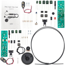 Load image into Gallery viewer, DIY Optical Audio Link Soldering Kit - Teaches Fiber Optic Communication Basics - Build Your Own Transmitter, Receiver, and Fiber Link (Beginner Skill Level)