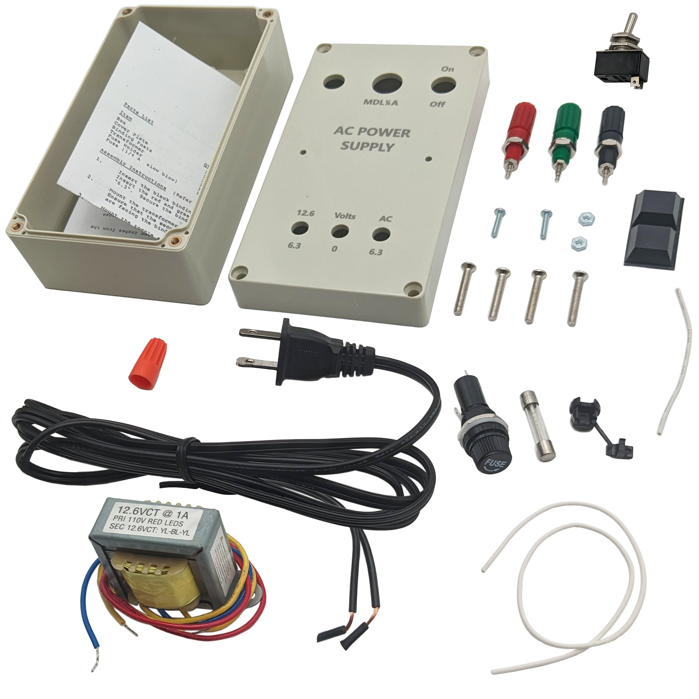 Low Voltage AC Power Supply Soldering Practice Kit with Assembly Manua