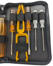 Load image into Gallery viewer, 12 Piece Computer & Electronics Toolkit with Chip Inserter & Extractor, Screwdrivers (Phillips #0 & #1, Slotted 3/16” & 1/8”, T15), Nut Drivers (1/4" & 3/16"), Spare Parts Tube, Portable Zipper Case