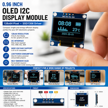 Load image into Gallery viewer, 0.96" OLED I2C IIC Display Module, 28x64 Pixel SSD1306 Mini Self-Luminous OLED Screen Board Compatible with Arduino & Raspberry Pi