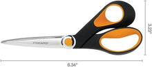Load image into Gallery viewer, Fiskars Razor-edge Softgrip Scissors, 8 Inch, Black (175800-1002)