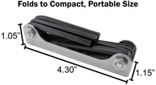 Load image into Gallery viewer, 9-Piece Portable Folding Hex Key Wrench Set - Includes Sizes 5/64", 3/32", 7/64", 1/8", 9/64", 5/32", 3/16", 7/32", and 1/4"