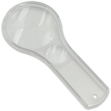 Load image into Gallery viewer, 4.5-inch Clear Plastic Dual Lens Magnifier, 3X and 6X Magnification (PMD002)