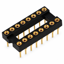 Load image into Gallery viewer, Machine Tooled Low Profile IC Socket 16-Pins