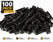 Load image into Gallery viewer, 1 "AA" Plastic Battery Holder with Solder Lugs -
100 Pack