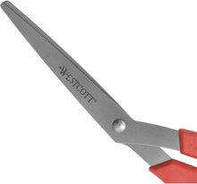 Load image into Gallery viewer, Westcott 8-inch All-Purpose Bent Scissor, Red Handle (10703)