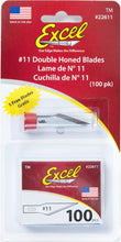 Load image into Gallery viewer, Excel Blades 100 Pack #11 Replacement Hobby Blade - American Made Carbon Steel Craft Knife Blades (22611)