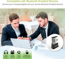 Load image into Gallery viewer, Kinivo Bluetooth USB Adapter for Windows 11 / 10 / 8.1 / 8, Linux, or Raspberry Pi - Bluetooth 4.0 Class 2 (BTD-400)