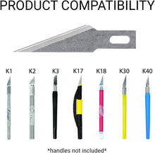 Load image into Gallery viewer, Excel Blades 100 Pack #11 Replacement Hobby Blade - American Made Carbon Steel Craft Knife Blades (22611)