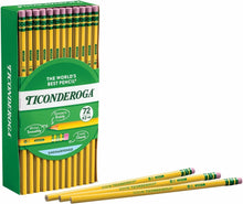Load image into Gallery viewer, Ticonderoga 72 Count Wood-Cased Pencils, #2 HB Soft, Yellow (X33904)