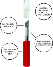 Load image into Gallery viewer, Excel Blades K5 Heavy Duty Hobby Knife with Safety Cap, Hexagonal Plastic Grip Handle (16005)