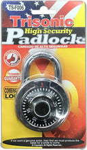 Load image into Gallery viewer, Trisonic High Security Rotary Combination Padlock with Black Dial (TS-F006)