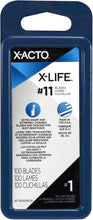 Load image into Gallery viewer, X-Acto 100 Count #11 Classic Fine Point Blades for #1 Knife Handle (X611)