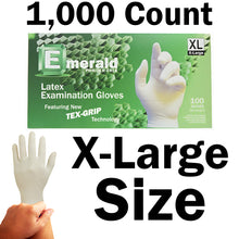 Load image into Gallery viewer, Emerald 1,000 Count SIZE X-LARGE Powder-Free Latex Exam Gloves, 5 Mil