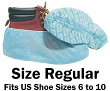Load image into Gallery viewer, 25 Pairs SIZE REGULAR (US Shoe Sizes 6 to 10) Disposable Shoe Covers Non-Skid, Blue