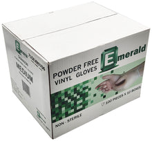 Load image into Gallery viewer, Emerald Shannon 1,000 Count SIZE MEDIUM Powder-Free Vinyl Gloves – 4 Mil