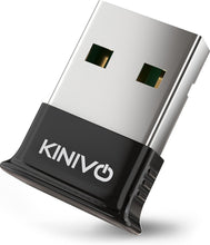 Load image into Gallery viewer, Kinivo Bluetooth USB Adapter for Windows 11 / 10 / 8.1 / 8, Linux, or Raspberry Pi - Bluetooth 4.0 Class 2 (BTD-400)