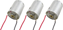 Load image into Gallery viewer, 3 Pack High Torque 9V DC Motor with Wire Leads Attached (1.48" Length x 1.08" Diameter)