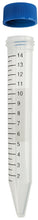Load image into Gallery viewer, 10 Pack 14mL Conical Graduated Plastic Centrifuge Tubes with Caps (5" Long, 5/8" Diameter)