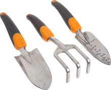 Load image into Gallery viewer, Fiskars 3 Piece Ergo Garden Tool Set - Trowel, Transplanter, and Cultivator (384490-1001)