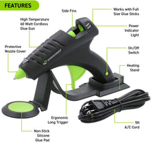 Load image into Gallery viewer, Surebonder Cordless/Corded Full Size Hot Glue Gun, High Temperature 380° F, 60W (CL-800F)