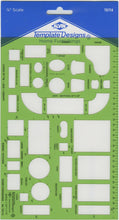Load image into Gallery viewer, ALVIN Home Furnishing Template, Drawing and Drafting Tool for Artists, Architects, Design and Drafting (TD714)