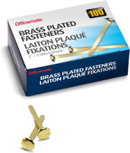 Load image into Gallery viewer, Officemate Box of 100 Paper Fasteners, 2 Inch Shank (99817)