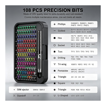 Load image into Gallery viewer, 132-in-1 Magnetic Precision Screwdriver Set with 108 CR-V Bits for Phones, Computers, Consoles, Glasses and Electronics Repair