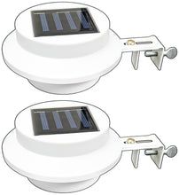 Load image into Gallery viewer, 2 Pack Outdoor LED Solar Lights with Brackets - Water Resistant, Automatic On at Night / Off at Sunrise