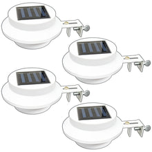 Load image into Gallery viewer, 4 Pack Outdoor LED Solar Lights with Brackets - Water Resistant, Automatic On at Night / Off at Sunrise