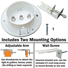Load image into Gallery viewer, Outdoor LED Solar Light with Bracket - Water Resistant, Automatic On at Night / Off at Sunrise